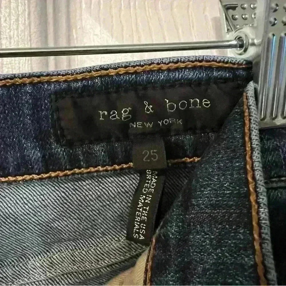 Rag & Bone Heritage Slim Fit High Rise Cigarette Vintage Jean in Dark Paz - Picture 5 of 11